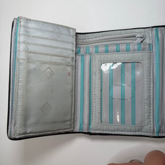 Vera Bradley Women's Paisley Stripes Print Tri-Fold Card Wallet - Picture 4 of 7